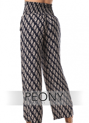 Брюки160823/peony/жіночі штани брюки палаццо кольорові дакар(зебра)2 фото