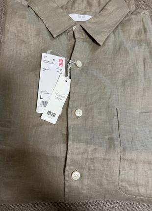 Сорочка uniqlo premium linen2 фото