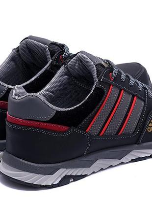 Мужские кожаные кроссовки adidas tech flex black6 фото