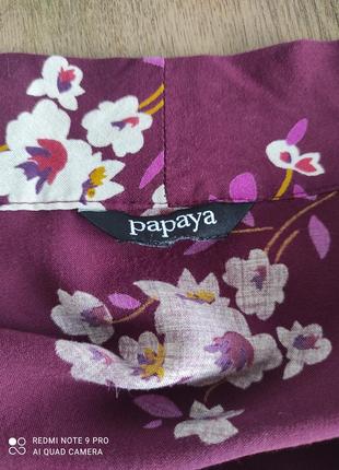 Сукня плаття 👗 квіти papaya віскоза бордовий білий зав'язки ,l,m,42-384 фото