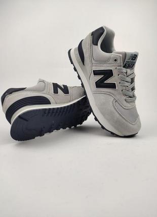 New balance 574 gray navy4 фото