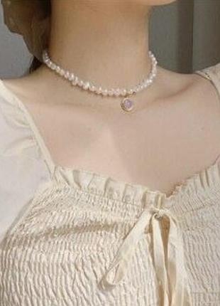 Чокер из жемчуга zara