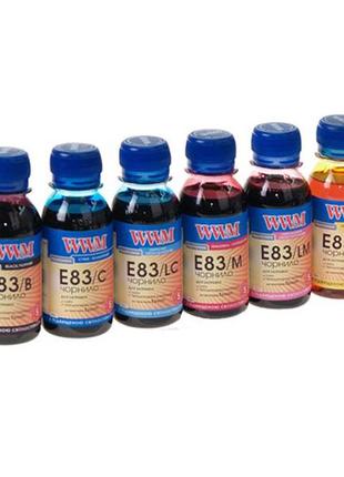 Комплект чернил wwm для epson t50/p50/px660 водорастворимые 6х100г b/c/m/y/lc/lm (e83set-2)