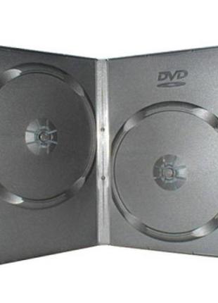 Коробка бокс для 2 dvd дисков 9mm black dvd box 9mm