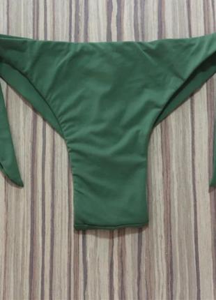 Плавки до купальника жіночі на зав`язках зелений1 фото