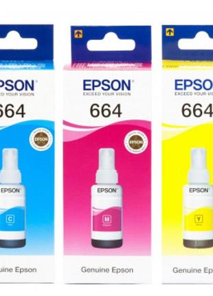 Набор чернил epson 664 (set664c/m/y)