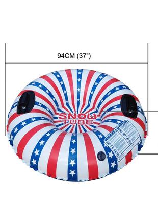 Тюбінг надувний ватрушка us flag надувні сани таблетка 90 см діаметр 30 см висота подушка для найкраща ціна