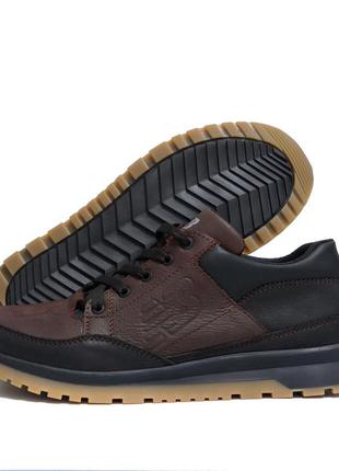 Мужские кожаные кроссовки new balance clasic brown