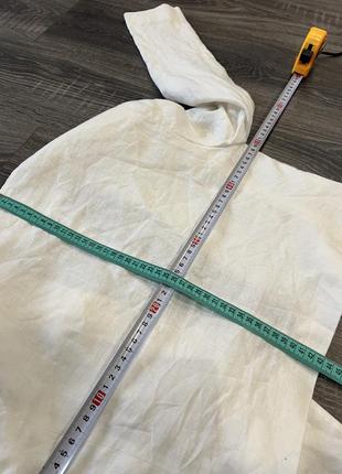 Укорочений білий трендовий піджак жакет з льону та плечиками7 фото