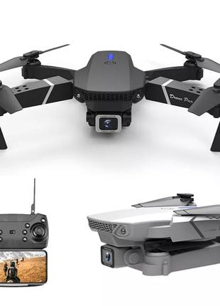 Квадрокоптер дитячий drone e88 pro дрон з hd камерою міні коптер для дітей 30 хв. польоту + в комплекті 2 акб