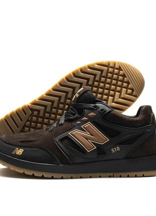 Мужские кожаные кроссовки nb clasic brown