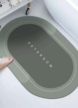 Килимок для ванної кімнати, якісний супер абсорбувальний матеріал, стильний дизайн не ковзає підлогою memos