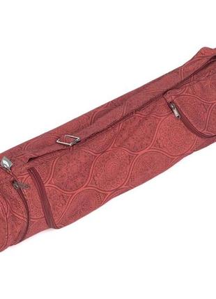 Сумка-чохол для йоги asana bag cotton leaves maharaja collection bodhi 60 см темно-червоний