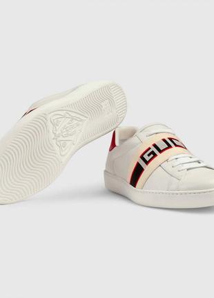 Кроссовки gucci stripe sneaker white