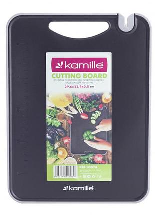 Дошка кухонна kamille 29,6*22,4*0,8 см., з точилкою для ножа