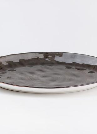 Тарелка обеденная керамическая 35х23.5 см плоская овальная3 фото