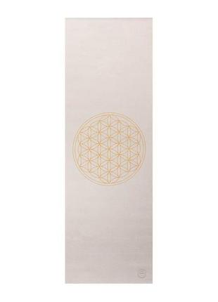 Коврик для йоги bodhi leela flower of life серебряное облако 183x60x0.45 см