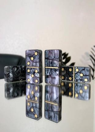 Домино из эпоксидной смолы в коробке для хранения, 46×23×8 см, арт.400201