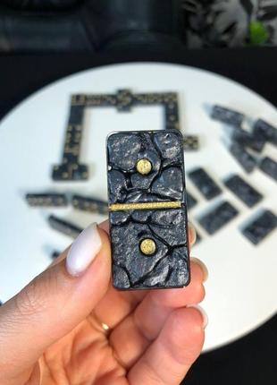 Домино из эпоксидной смолы в коробке для хранения, 46×23×8 см, арт.400201