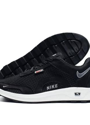 Літні кросівки сітка nike колір чорний, білий.