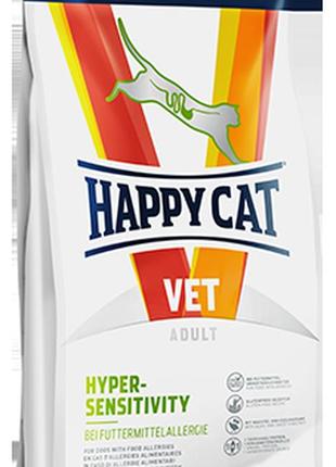 Сухий дієтичний корм happy cat vet diet hypersensitivity для котів з харчовою алергією, 1 кг