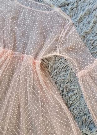 Прозора сукня сітка в горох накидка на купальник можна носити спідницями шортами1 фото