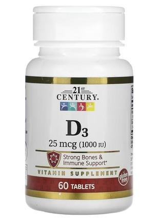 Витамин д3 d3, 1,000 ме, 60 табл. 21st century