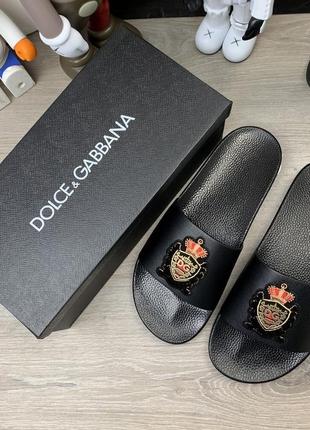 Шлепанцы dolce gabbana saint barth black