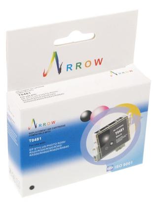 Картридж arrow для epson stylus photo r200/r340/rx620 аналог c13t048140 black (a-t0481)