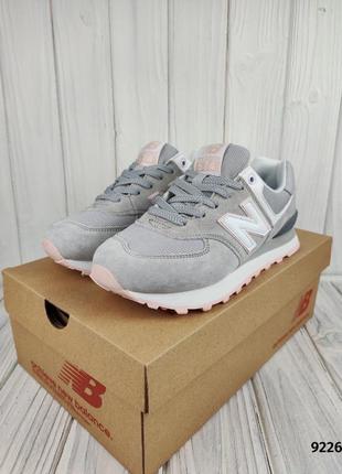 New balance 574 l.gray pink5 фото