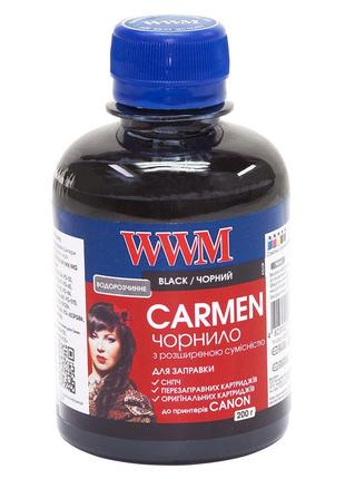 Чернила wwm carmen для canon 200г black водорастворимые (cu/b) универсальные