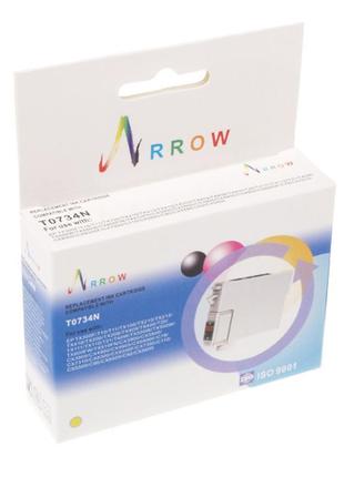 Картридж arrow для epson stylus c79/tx200/tx400 аналог c13t07344a/c13t10544a10 yellow (t0734n)