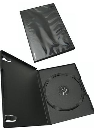 Коробка бокс для 1 dvd диска 7mm black dvd box 7mm