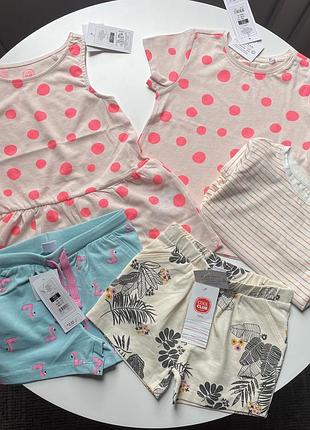 Речі cool club на 12-18 міс. (80-86см) сукня, футболка, шорти, реглан)