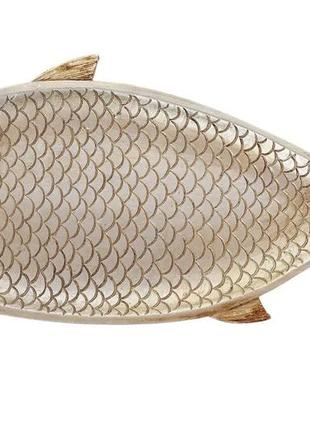 Блюдо bona di рыба sg37-880 38.5х17.2 см золотистое