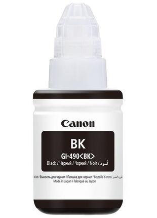 Чернила canon gi-490b black для pixma g1400/g2400/g3400 (0663c001)