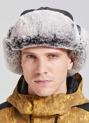Супер стильные зимние теплые шапки-бомберы-ушанки-унисекс топ 20244 фото