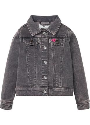 Джинсова куртка на кнопках для дівчинки lupilu 328912 116 см (5-6 years) сірий