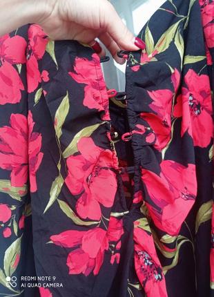 Сукня міді в квітковий принт10 фото