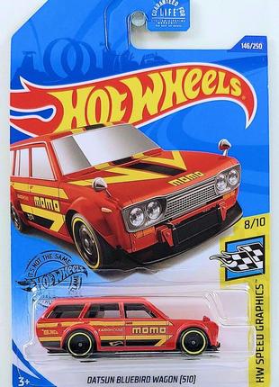 Машинка hot wheels - datsun bluebird wagon (510) - 2020 speed graphics (#146) red - momo - ghc90