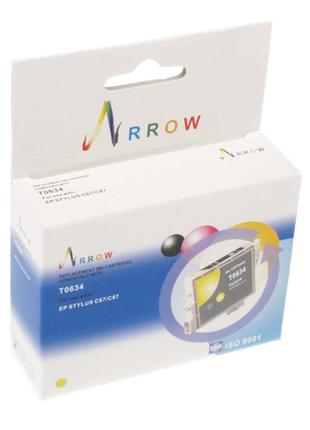 Картридж arrow для epson stylus c67/cx3700/cx4700 аналог c13t06344a yellow (t0634)