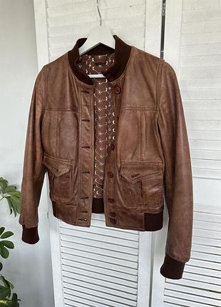 Шкіряна куртка, бомбер, дуже класна якість шкіри