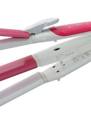 3 в 1 стайлер gemei gm-1960 (плойка, гофре, випрямляч для волосся)