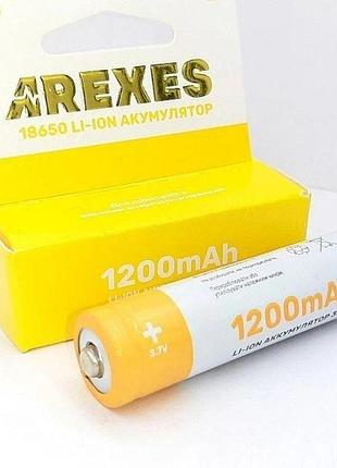 Аккумулятор arexes 18650 li-ion 1200 mah, 3.7v