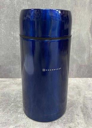 Термос пищевой металлический edenberg eb-3510 dark blue, 1 л