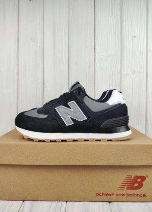 New balance 574 black gray6 фото