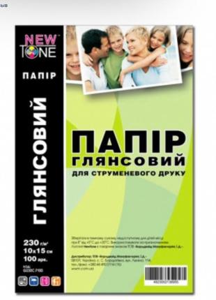 Фотобумага newtone глянцевая 230г/м кв, 10см x 15см, 100л (g230c.f100)