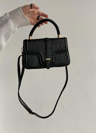 Женская сумка 4354 кросс-боди черная