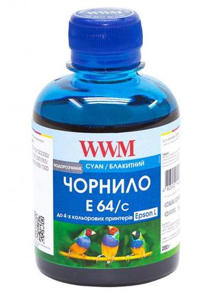Чернила wwm для epson l110/l210/l355 200г cyan водорастворимые (e64/c)