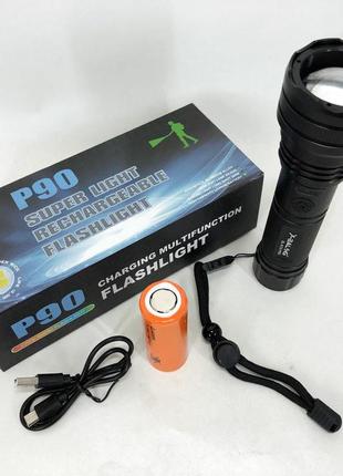Ліхтарик ручний тактичний bailong bl-k70-p90, світлодіодний ліхтарик для туриста, надпотужний ліхтарик6 фото